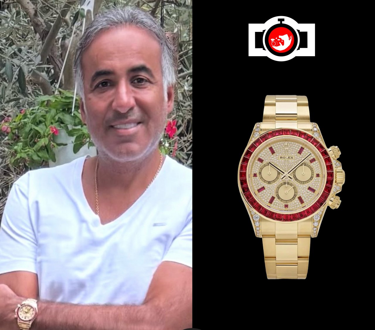 entrepreneur Fawaz Mubarak Al-Hasawi spotted wearing a Rolex