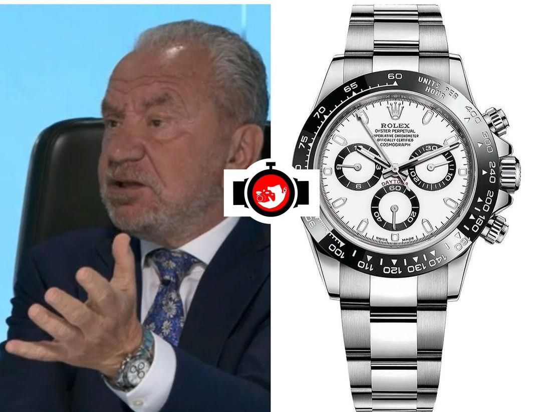 business man Alan Sugar spotted wearing a Rolex 116500