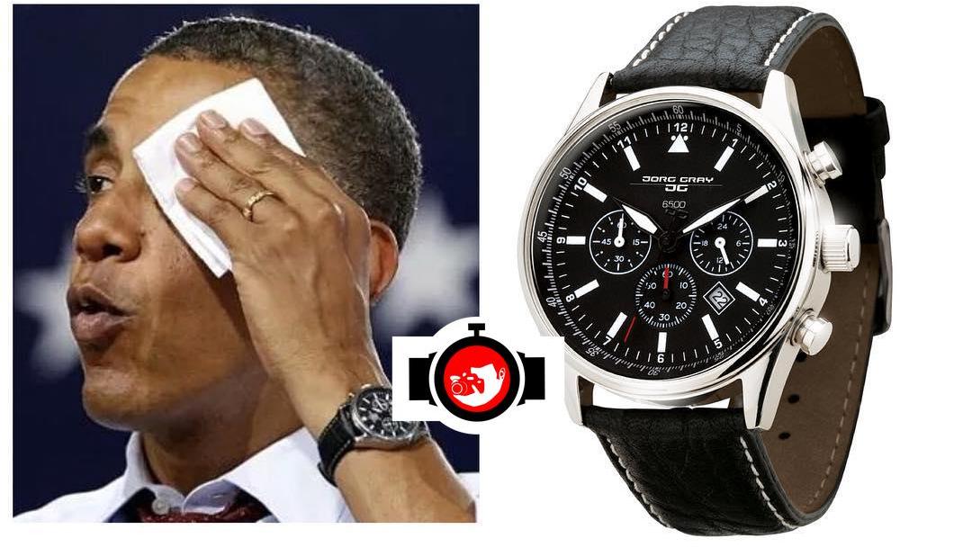 politician Barack Obama spotted wearing a Jorg Gray 