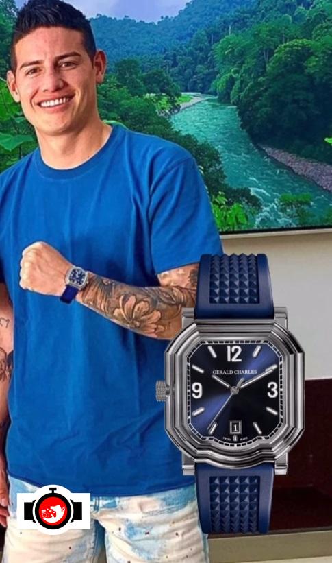 footballer James Rodriguez spotted wearing a Gerald Charles GC2.0-TX-TN-01
