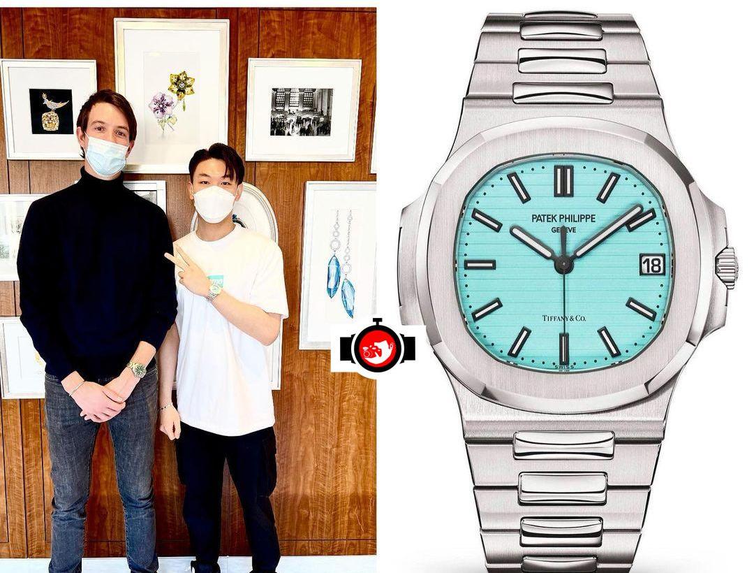 actor Zach Lu spotted wearing a Patek Philippe 5711/1A-018