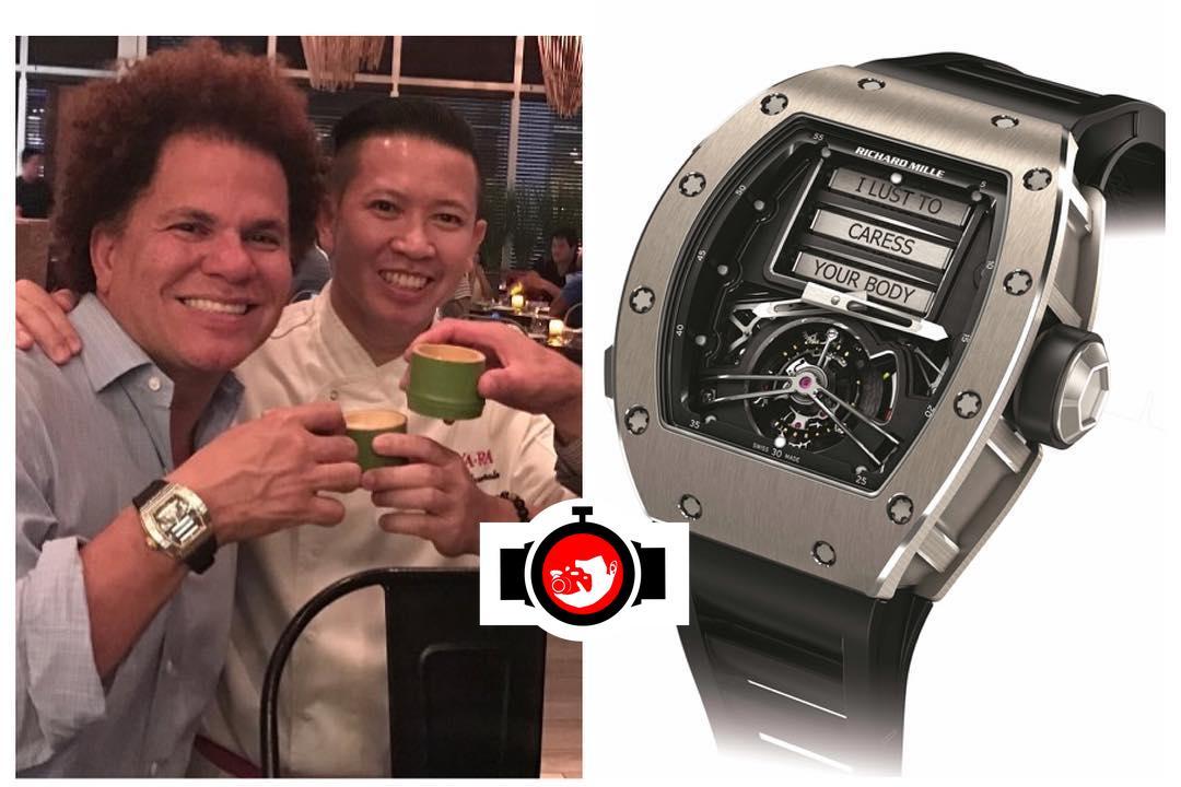 artist Romero Britto spotted wearing a Richard Mille RM69
