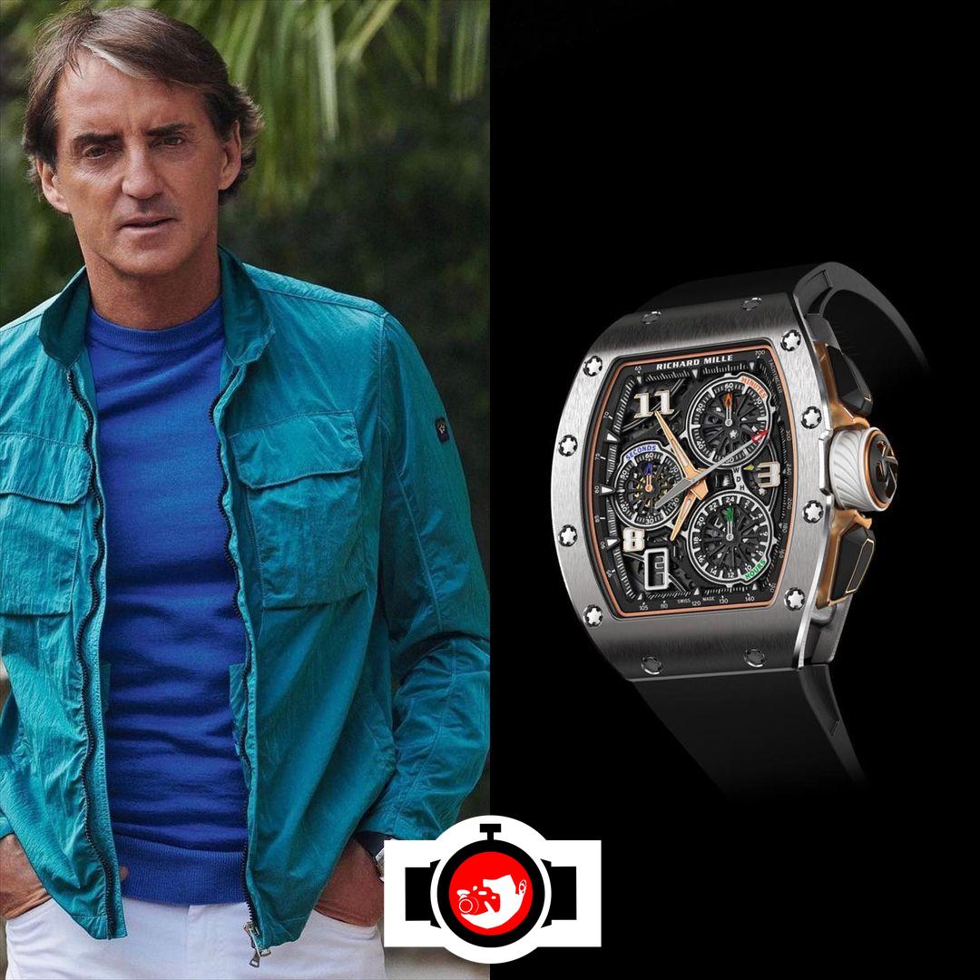 football manager Roberto Mancini spotted wearing a Richard Mille RM 72-01