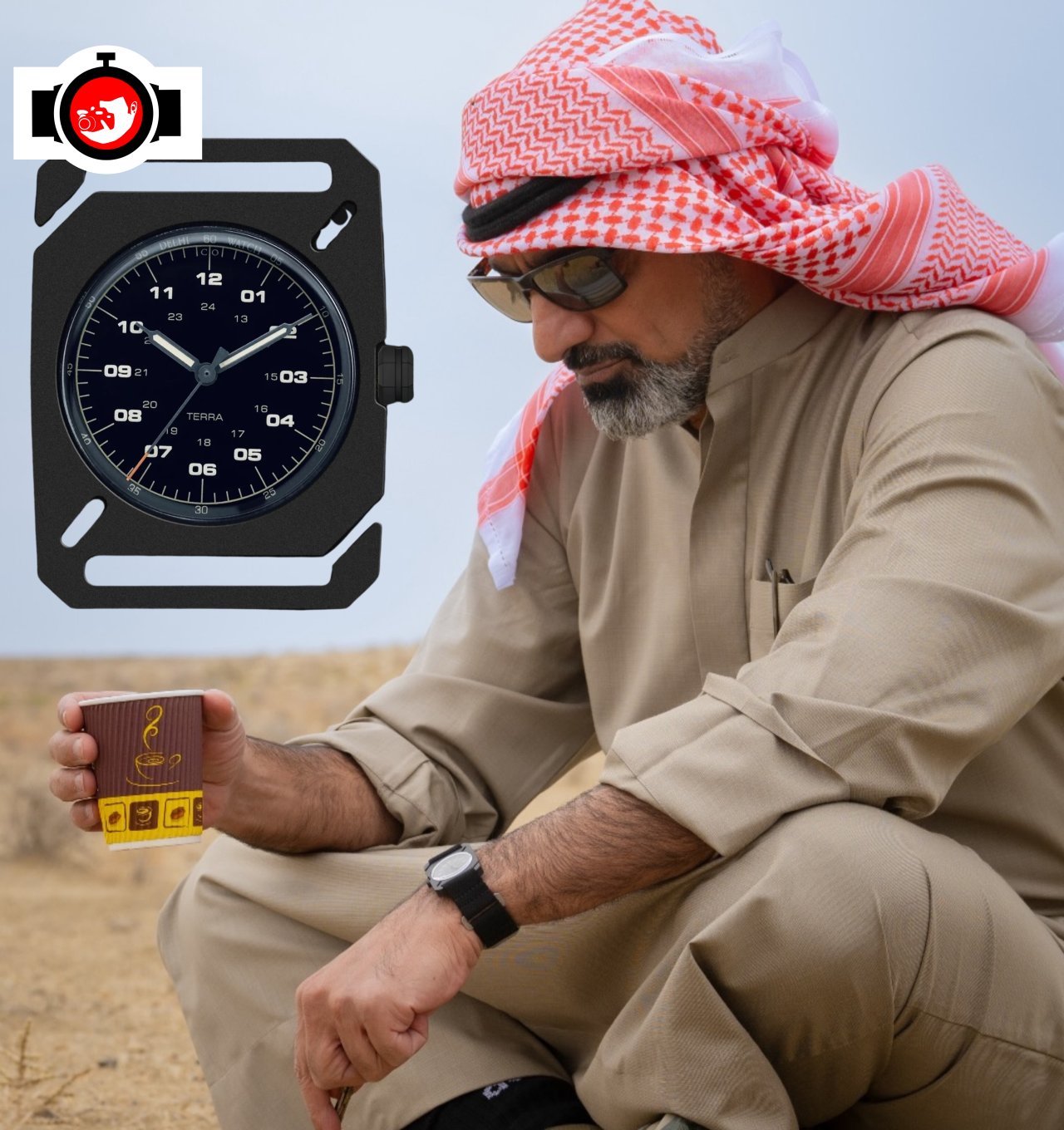 royal Ammar bin Humaid Al Nuaimi spotted wearing a Delhi Watch Company DWC Terra