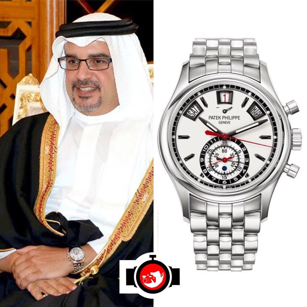 royal Salman Bin Hamad Bin Isa Al-khalifa spotted wearing a Patek Philippe 5960/1A