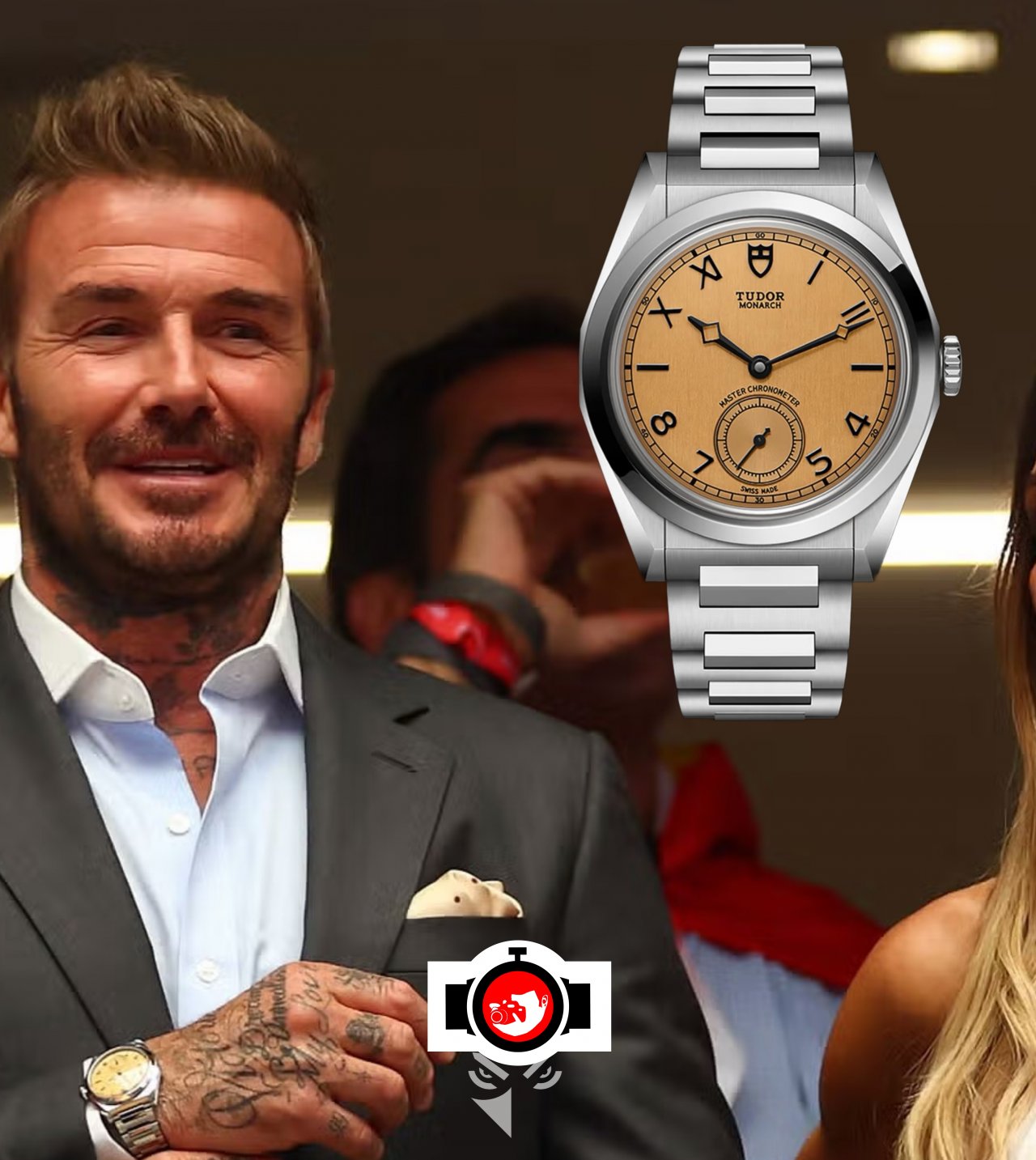 footballer David Beckham spotted wearing a Tudor M79360N-0001