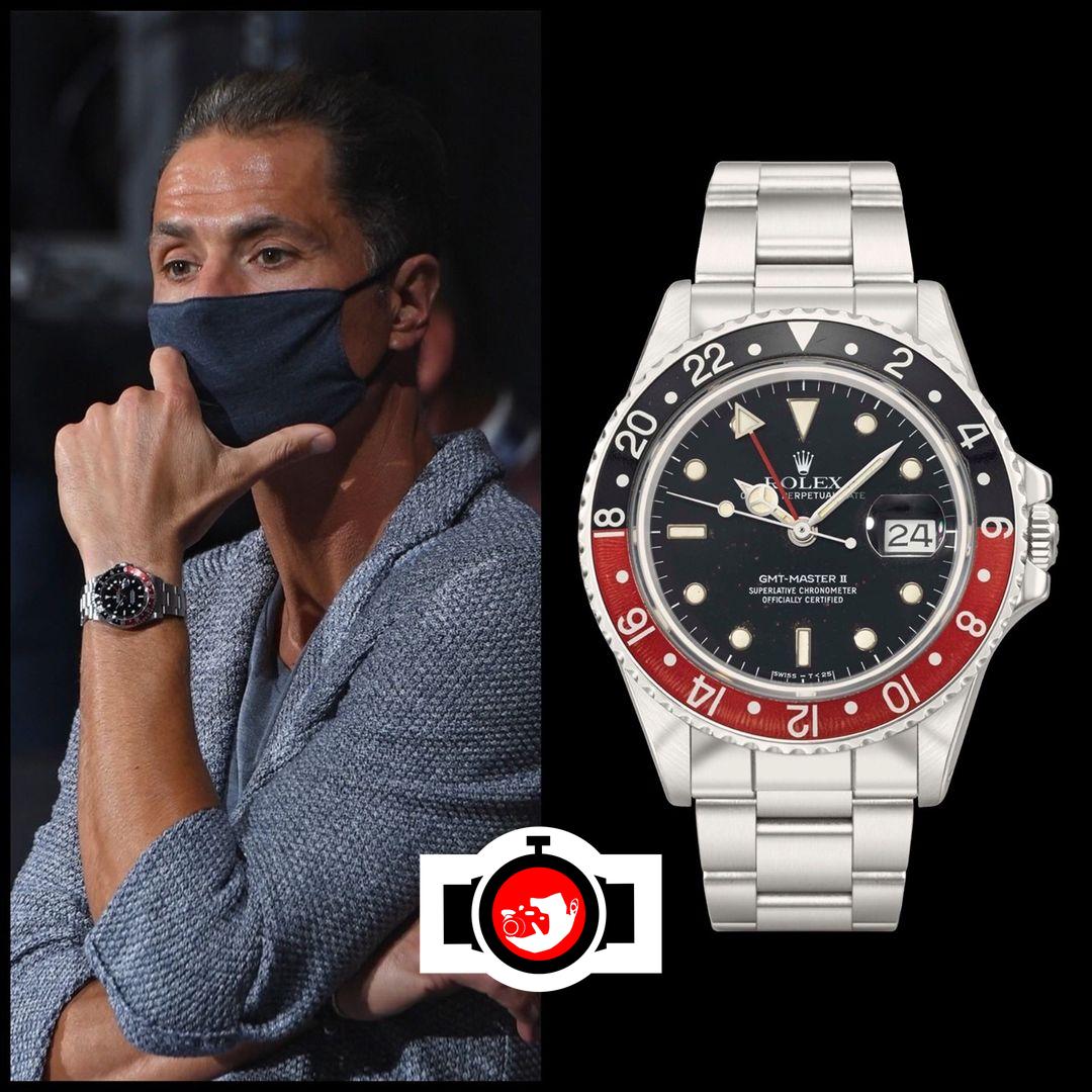 business man Rob Pelinka spotted wearing a Rolex 16760