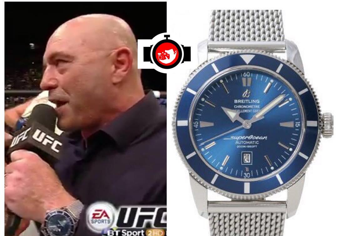 television presenter Joe Rogan spotted wearing a Breitling A1732016C734144A