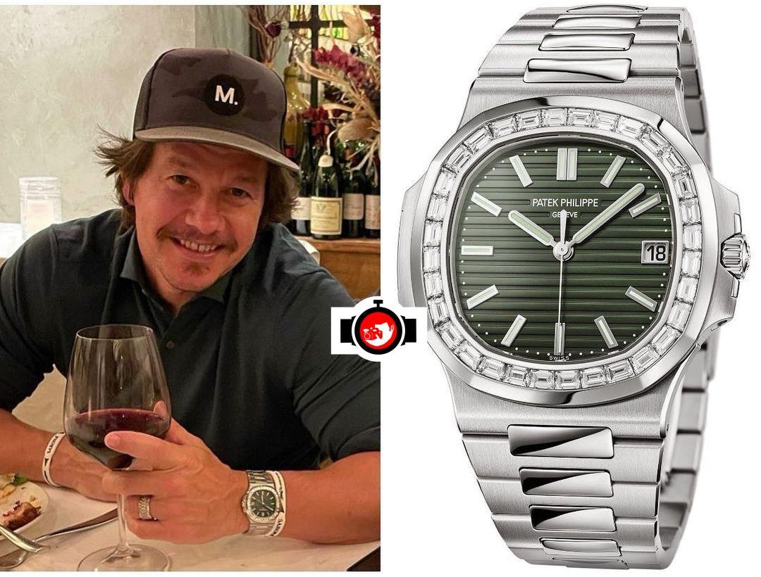 actor Mark Wahlberg spotted wearing a Patek Philippe 5711/1300A