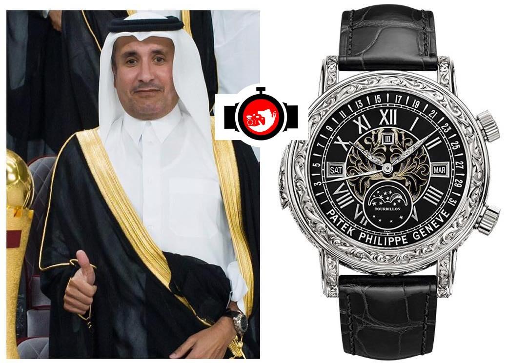 politician Mohammed Bin Khalifa Al Thani spotted wearing a Patek Philippe 6002G