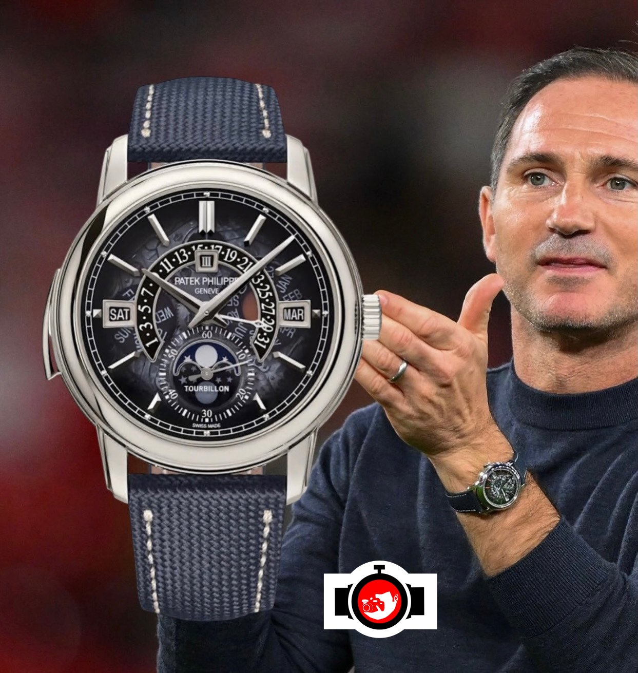football manager Frank Lampard spotted wearing a Patek Philippe 5316/50P-001