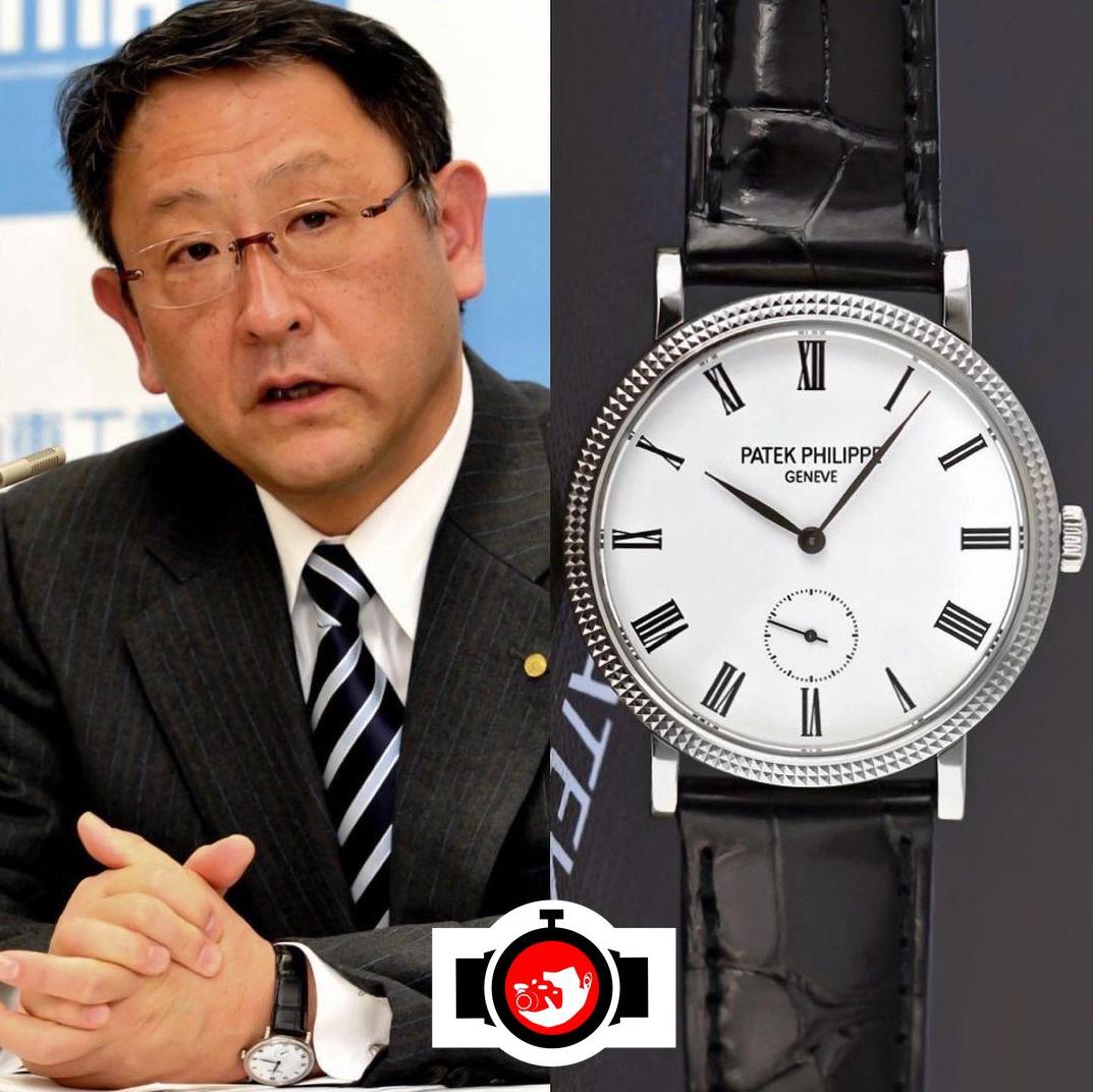 business man Akio Toyoda spotted wearing a Patek Philippe 25119G