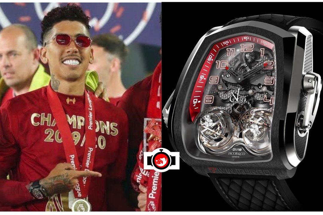 footballer Roberto Firmino spotted wearing a Jacob & Co 