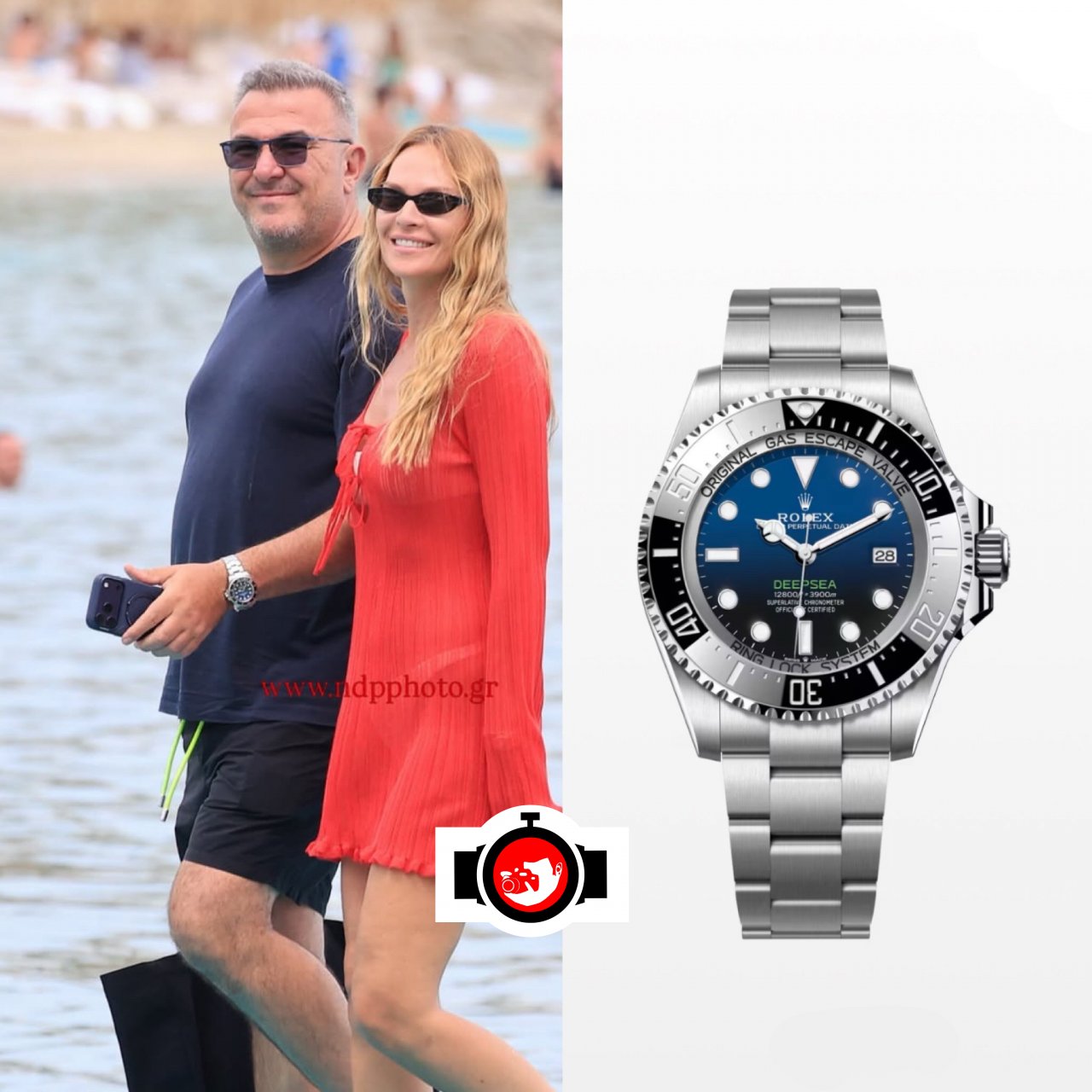musician Antonis Remos spotted wearing a Rolex 126660