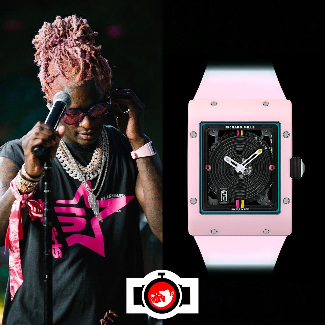 rapper Gunna spotted wearing a Richard Mille RM 16-01