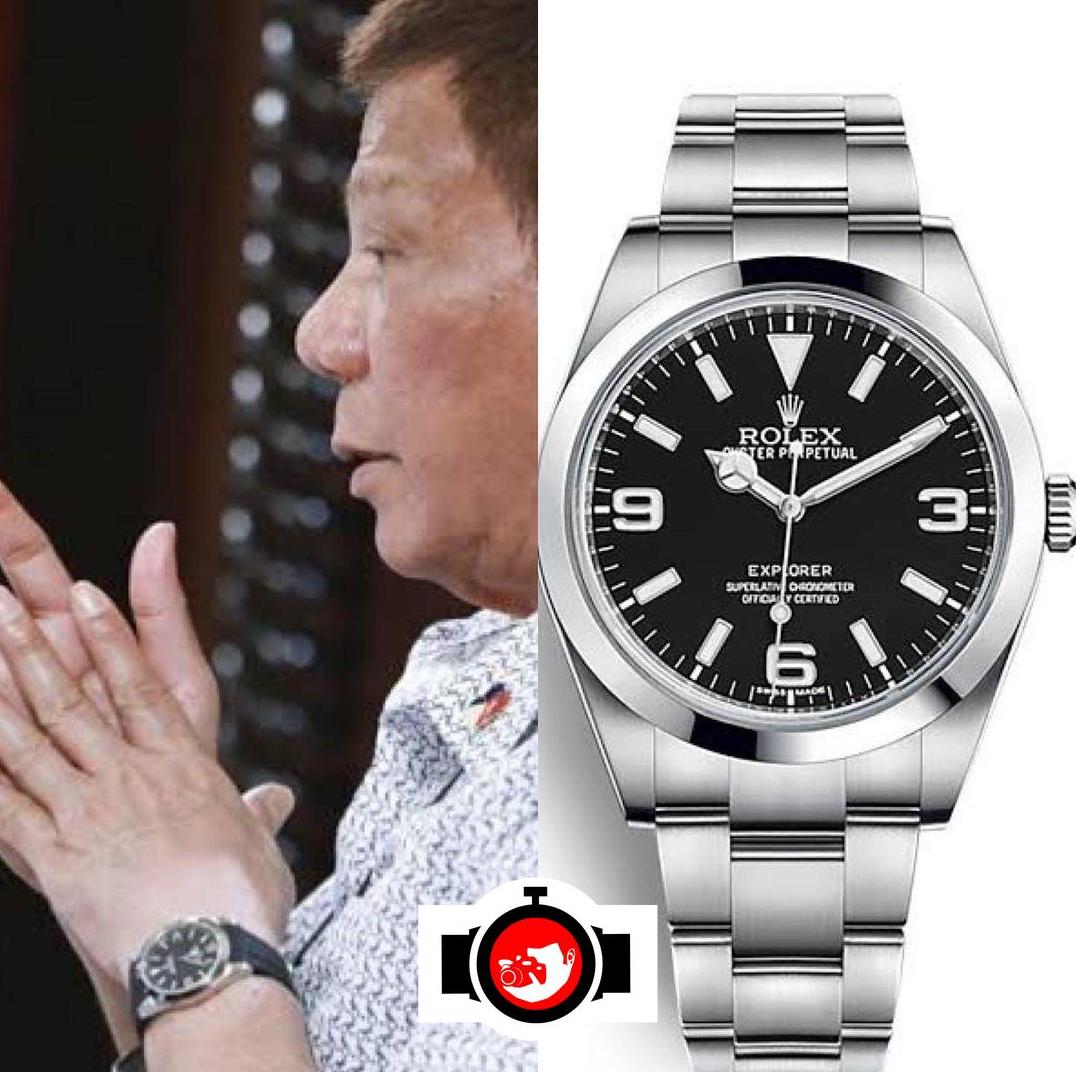 politician Rodrigo Roa Duterte spotted wearing a Rolex 214270