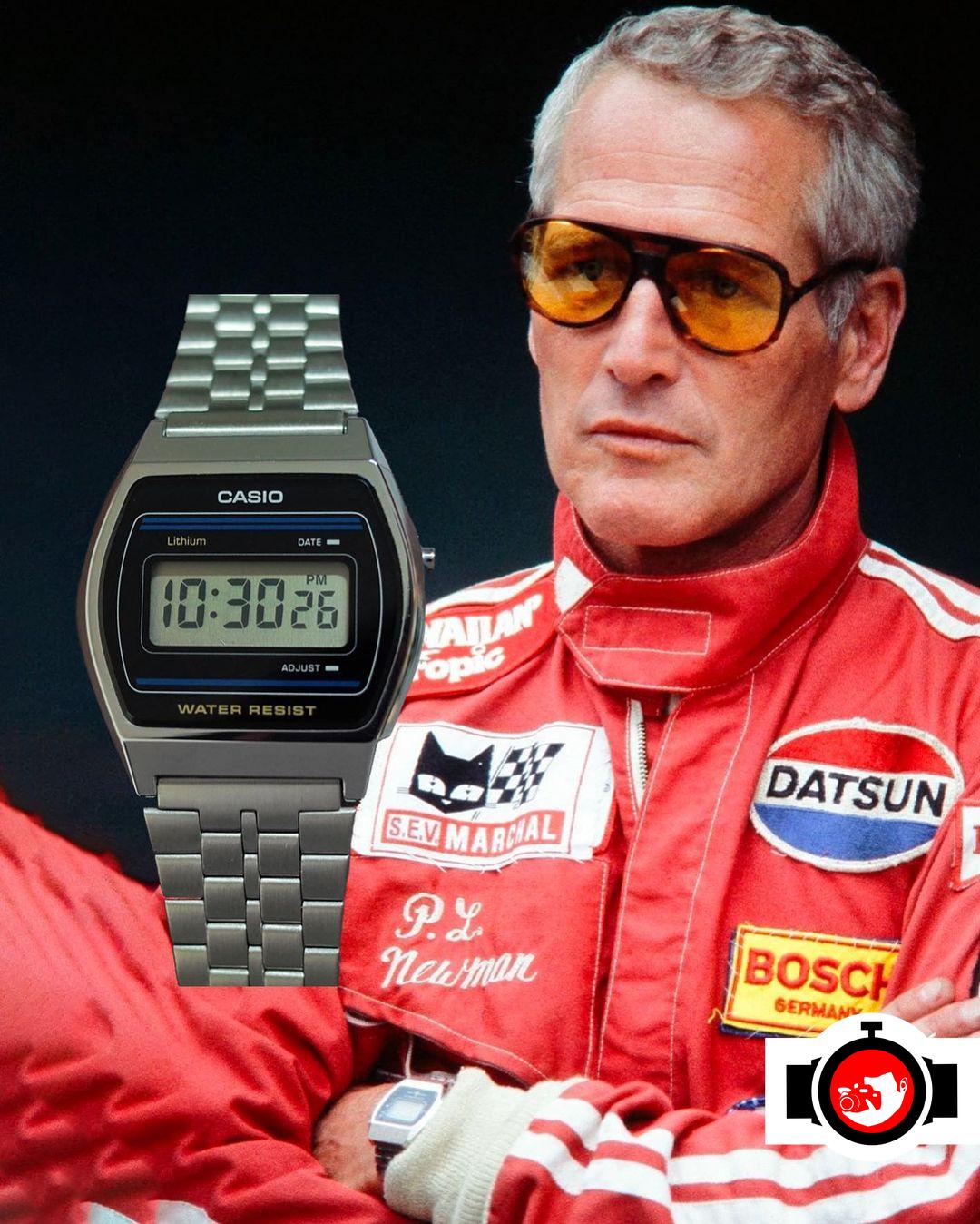 actor Paul Newman spotted wearing a Casio 