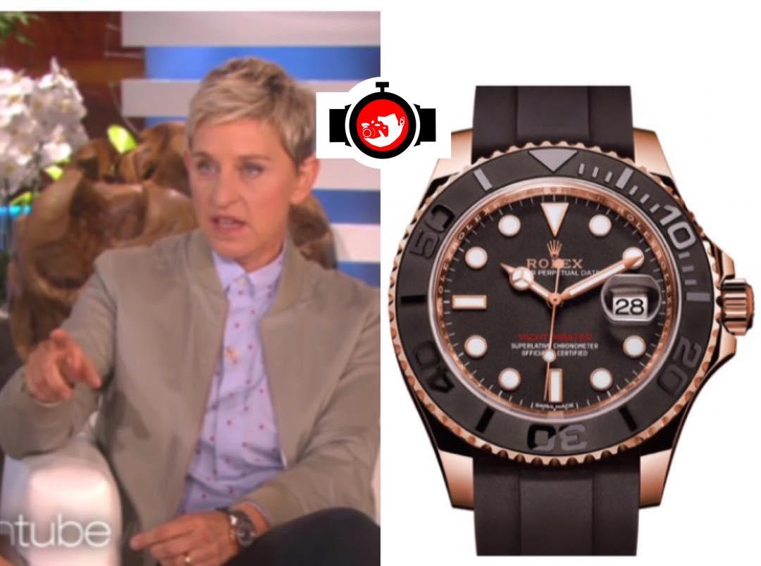 television presenter Ellen spotted wearing a Rolex 116655