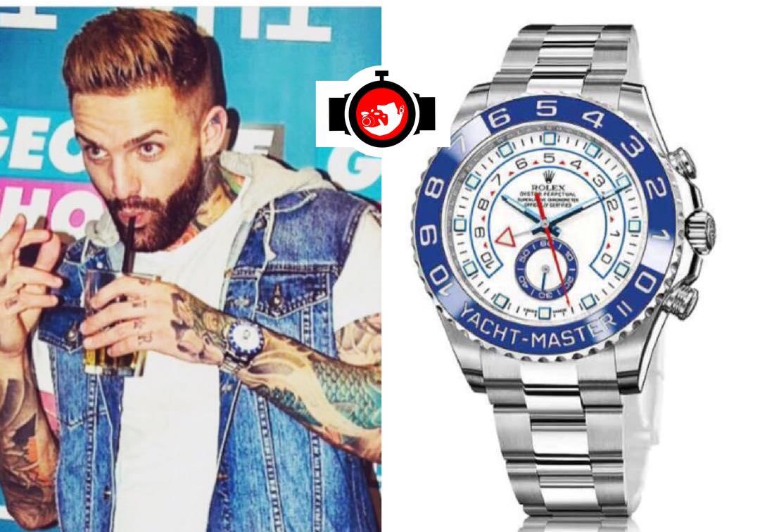 mixed martial artist Aaron Chalmers spotted wearing a Rolex 116680