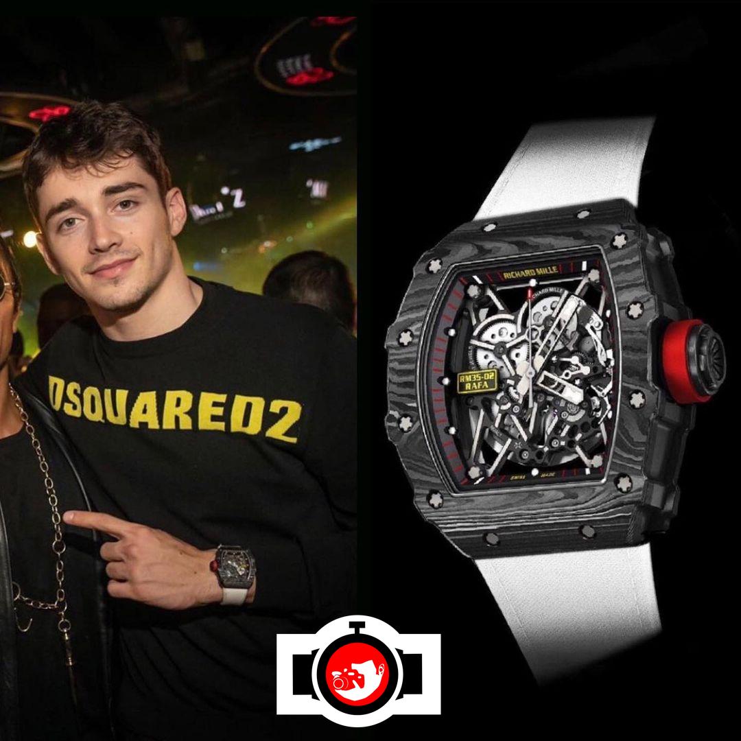 pilot Charles Leclerc spotted wearing a Richard Mille RM 35-02