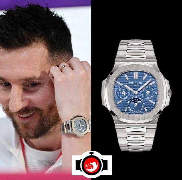 footballer Lionel Messi spotted wearing a Patek Philippe 5740G