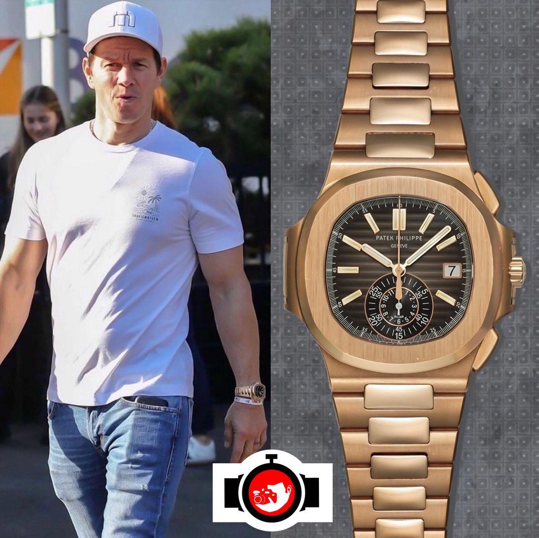actor Mark Wahlberg spotted wearing a Patek Philippe 5980/1R