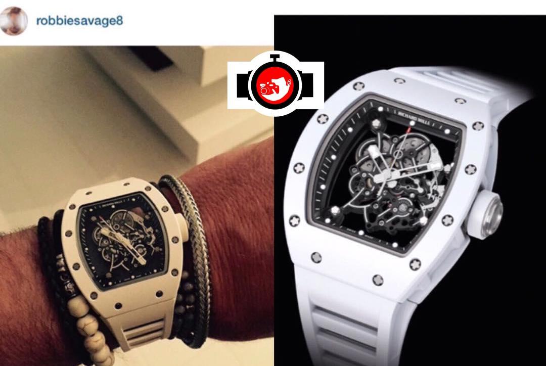 footballer Robbie Savage spotted wearing a Richard Mille RM55