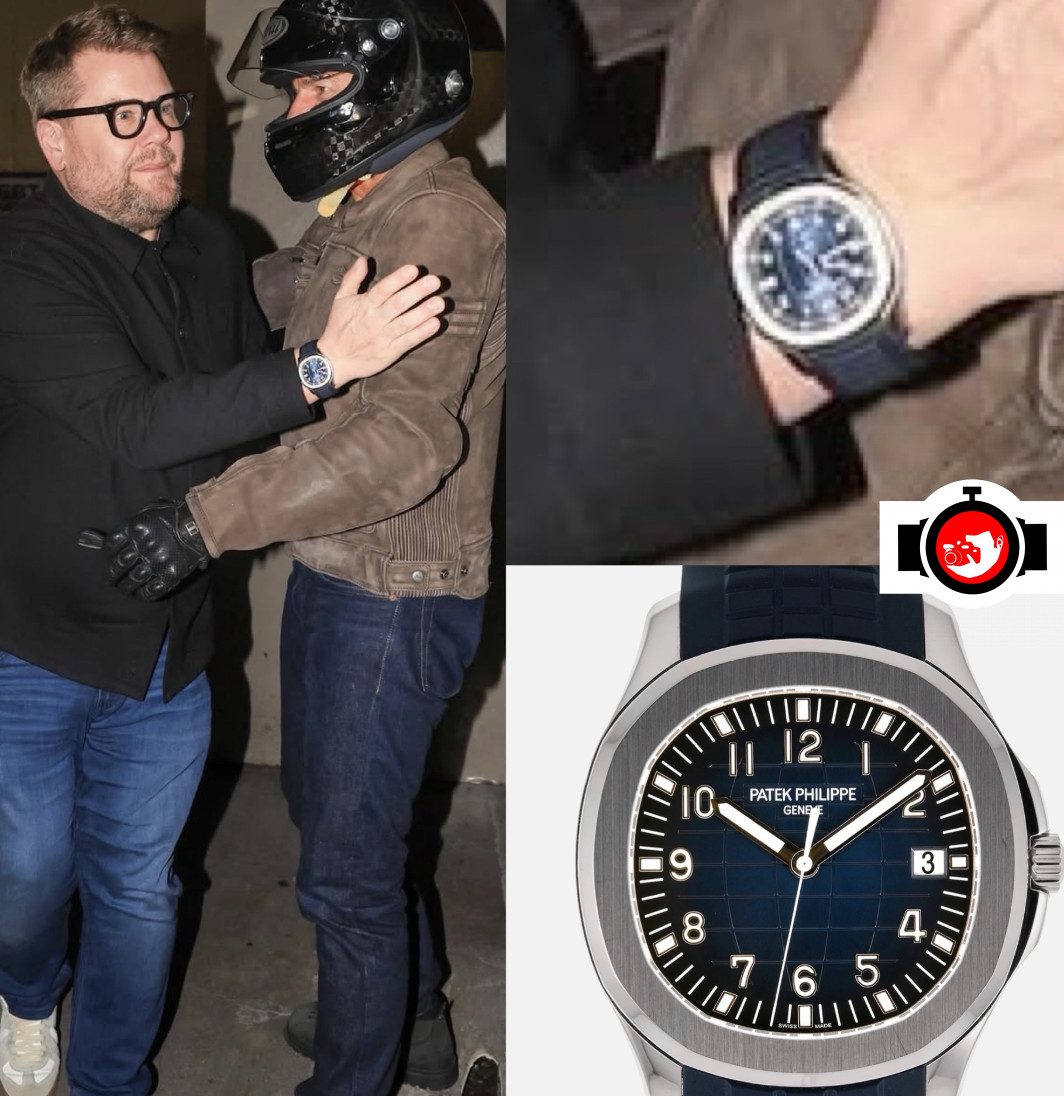 television presenter James Corden spotted wearing a Patek Philippe 5168G-001