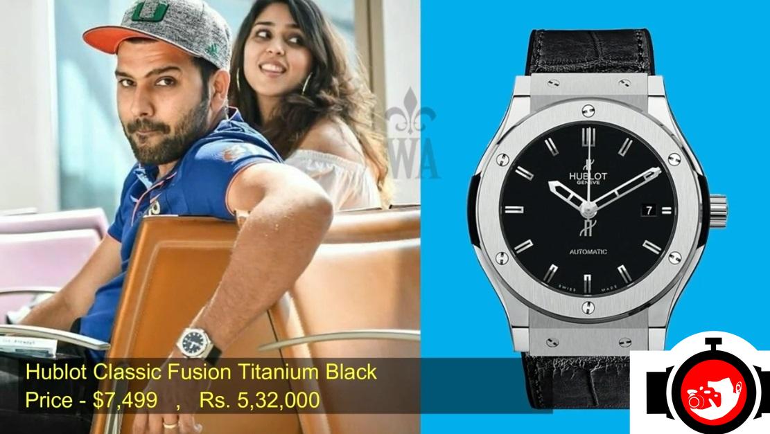 cricketer Rohit Sharma spotted wearing a Hublot 