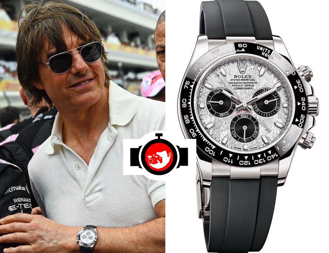 actor Tom Cruise spotted wearing a Rolex 116519