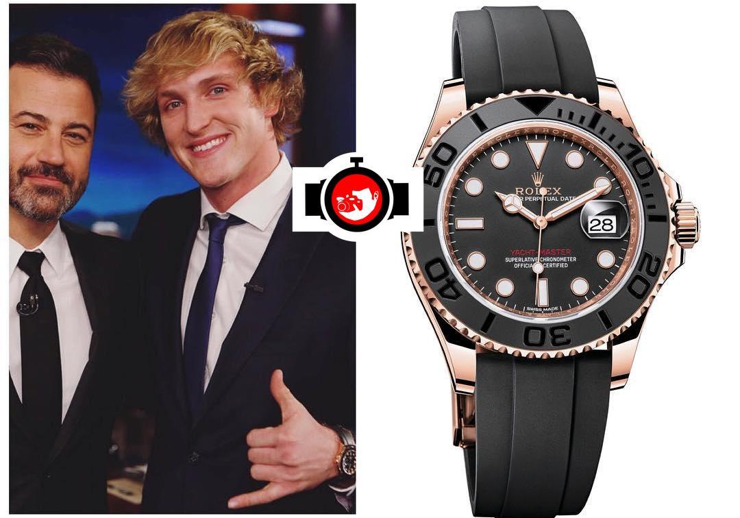 youtuber Logan Paul spotted wearing a Rolex 116655