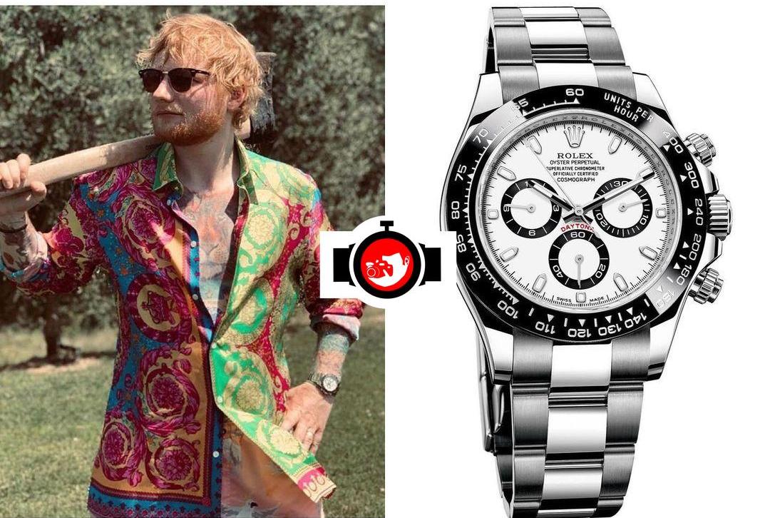 Ed Sheeran's Watch Collection Revealed: His White Dial Stainless Steel Ceramic Rolex Daytona