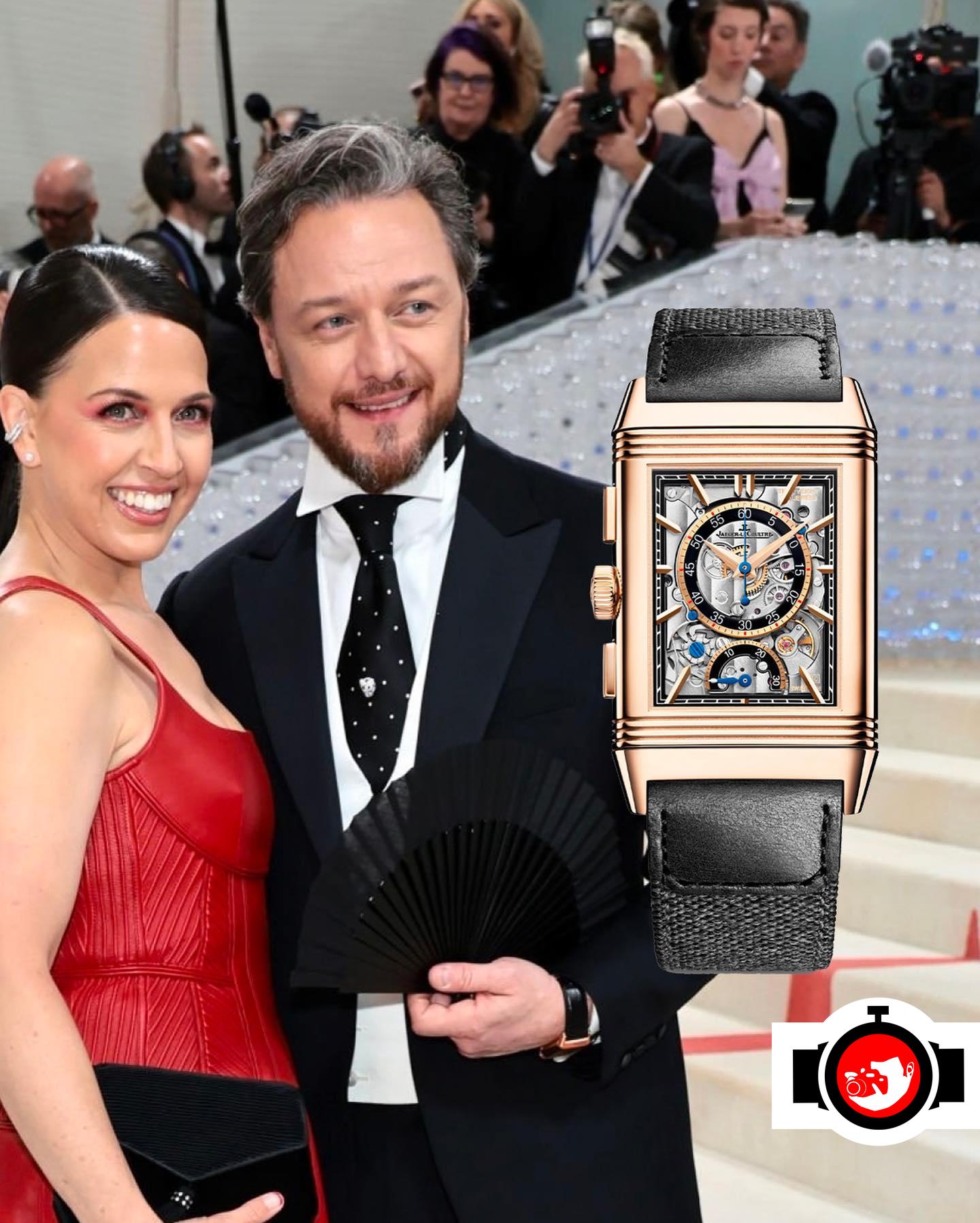 A Look at James McAvoy's Jaeger LeCoultre Reverso Chronograph in Yellow Gold