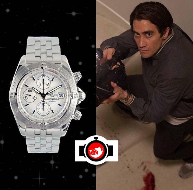 actor Jake Gyllenhaal spotted wearing a Breitling A13356