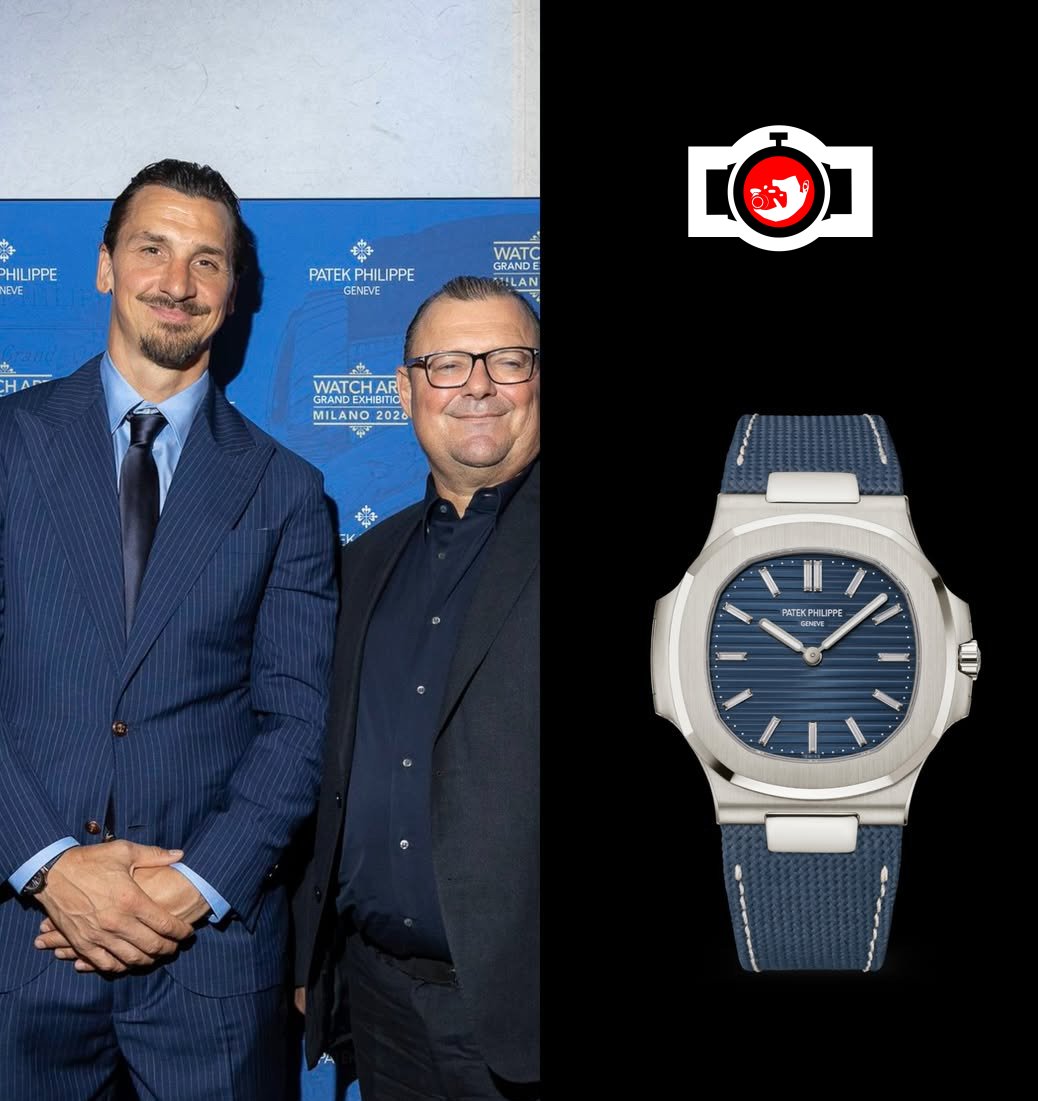 footballer Zlatan Ibrahimović spotted wearing a Patek Philippe 5810G