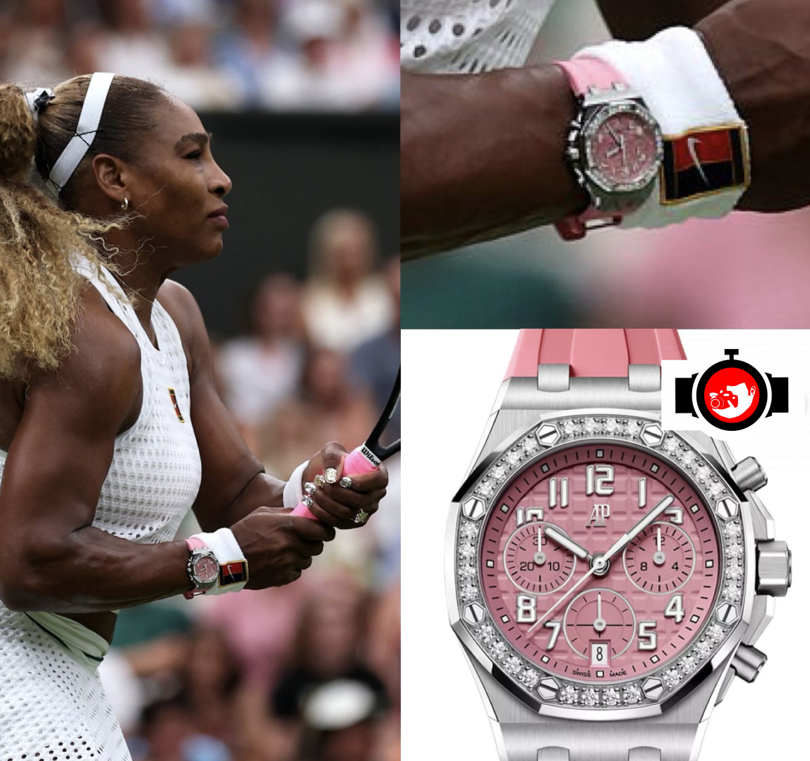 tennis player Serena Williams spotted wearing a Audemars Piguet 26430IS.ZZ.A514CA.01