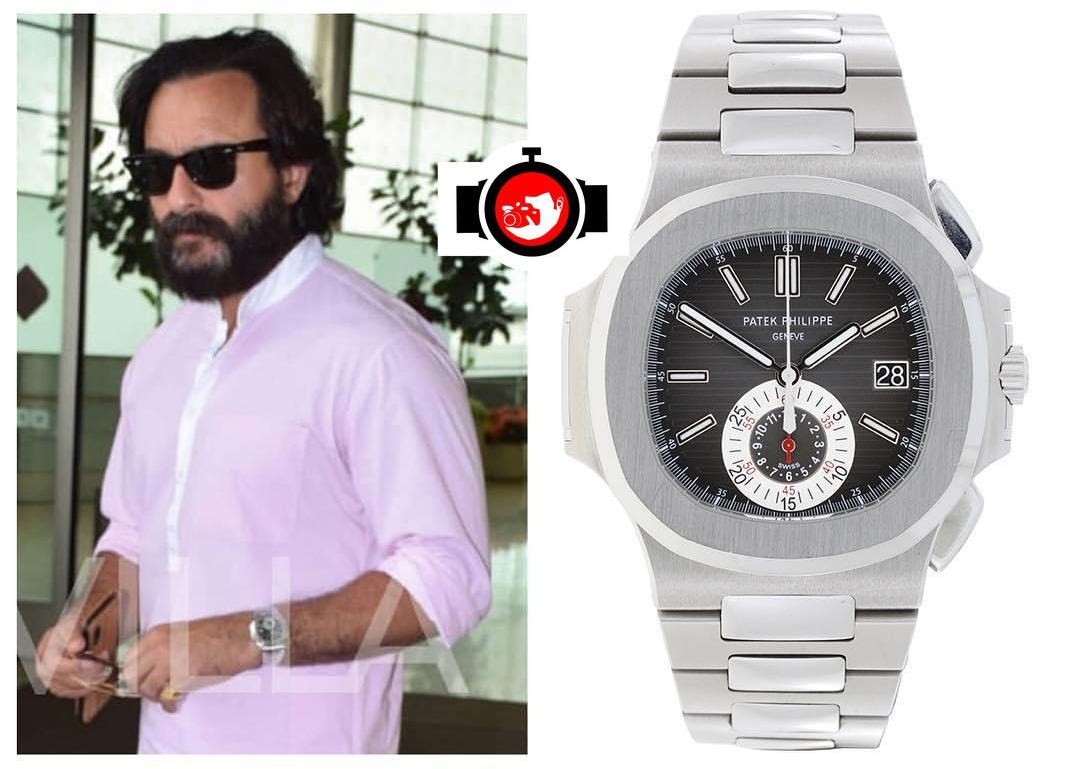 actor Saif Ali Khan spotted wearing a Patek Philippe 5980/1A-014