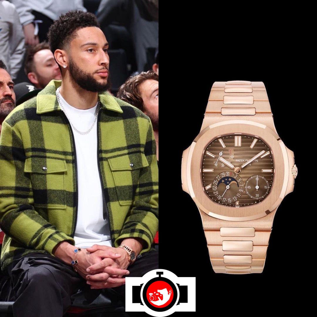 basketball player Ben Simmons spotted wearing a Patek Philippe 5712/1R