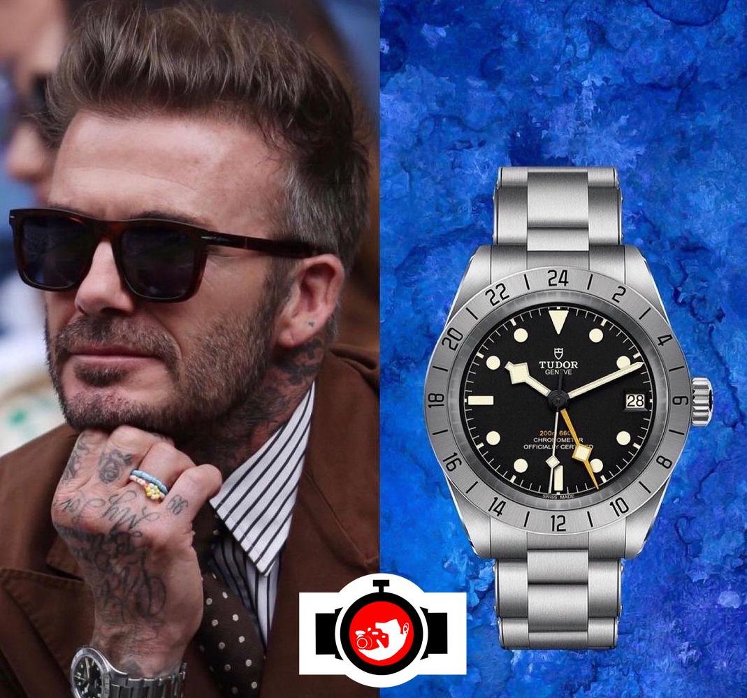 footballer David Beckham spotted wearing a Tudor m79470