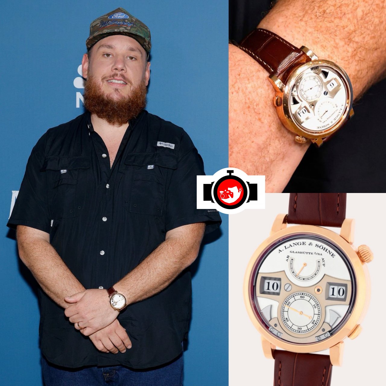 musician Luke Combs spotted wearing a A. Lange & Söhne 145.032