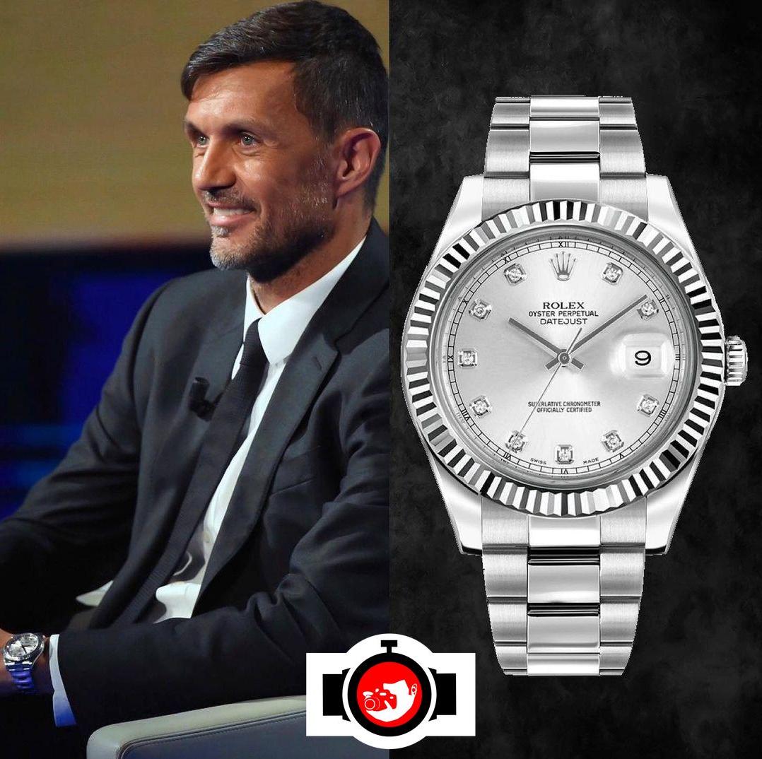 footballer Paolo Maldini spotted wearing a Rolex 116334
