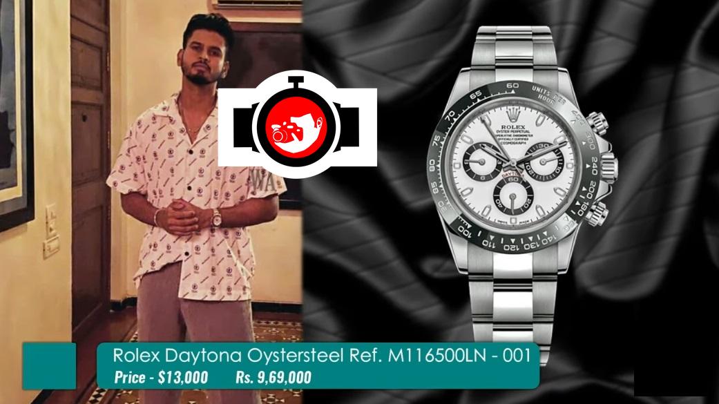 cricketer Shreyas Iyer spotted wearing a Rolex 116500