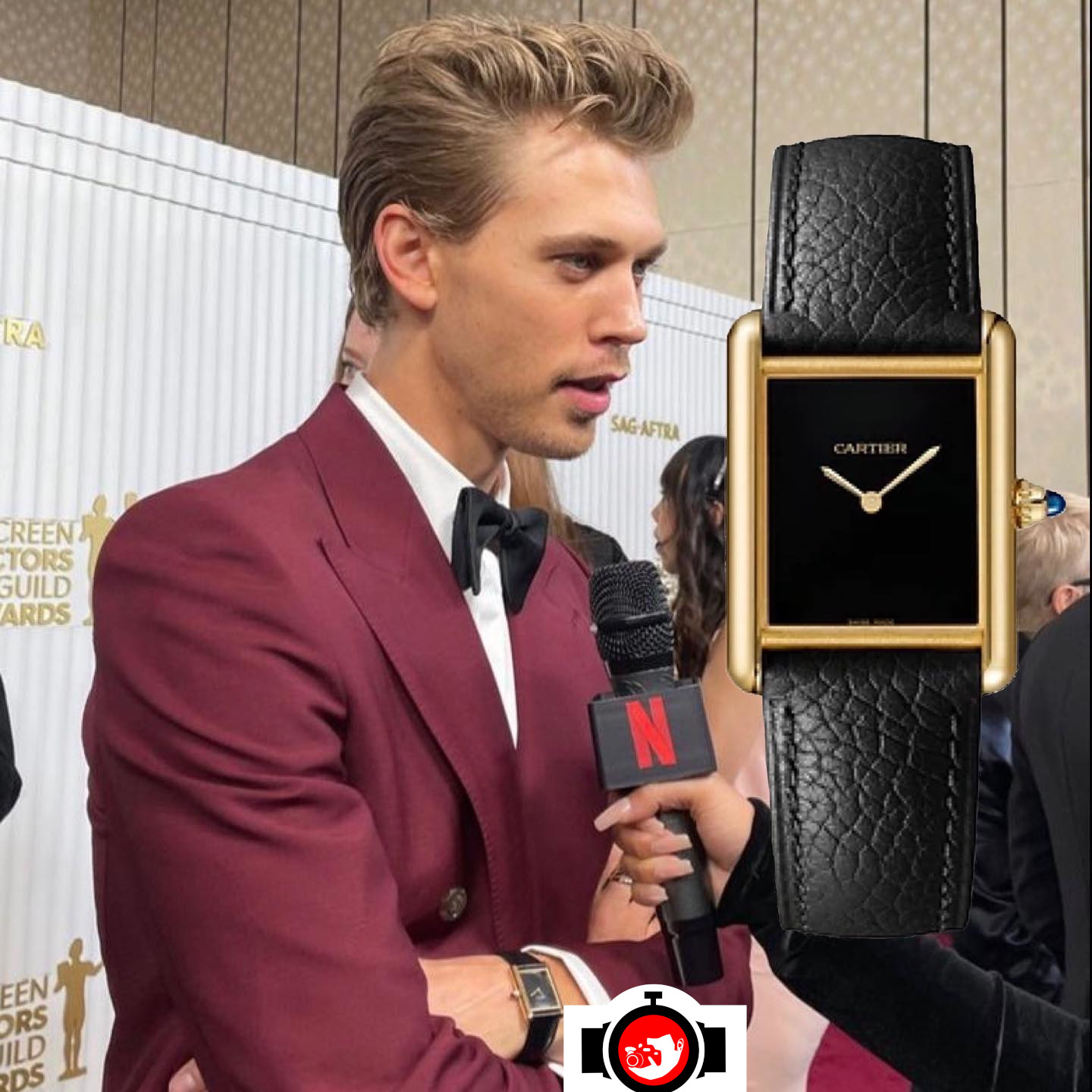 Austin Butler's Must-Have Watch: The Cartier Tank Must in Yellow Gold with Black Dial