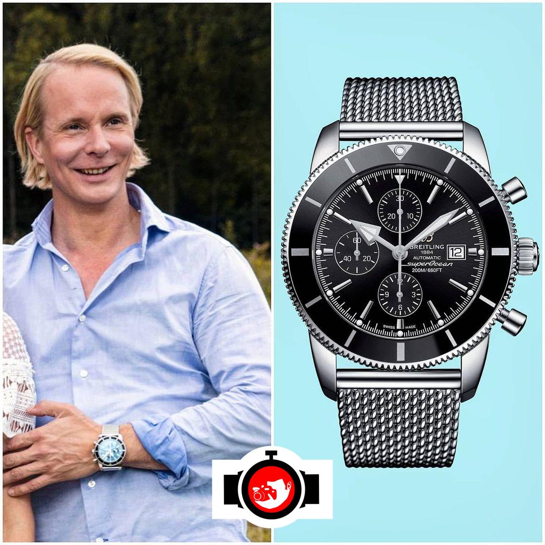television presenter Petter Pilgaard spotted wearing a Breitling 