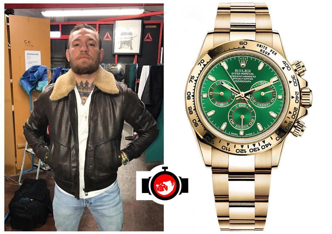 Inside Conor McGregor's Rolex Daytona Collection: 18KT Gold with Green Dial