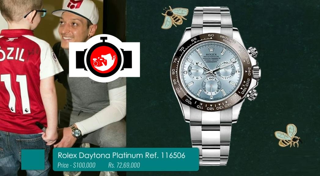 footballer Mesut Özil spotted wearing a Rolex 116506