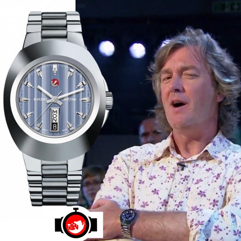 television presenter James May spotted wearing a Rado 658.0637