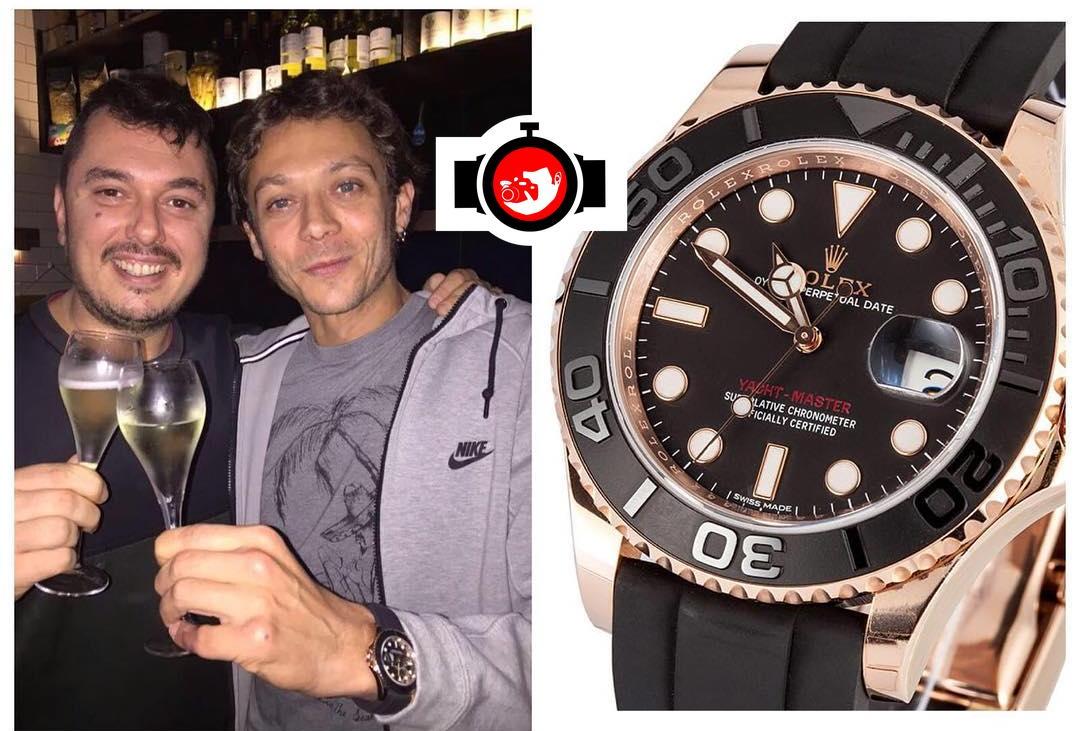 pilot Valentino Rossi spotted wearing a Rolex 116655