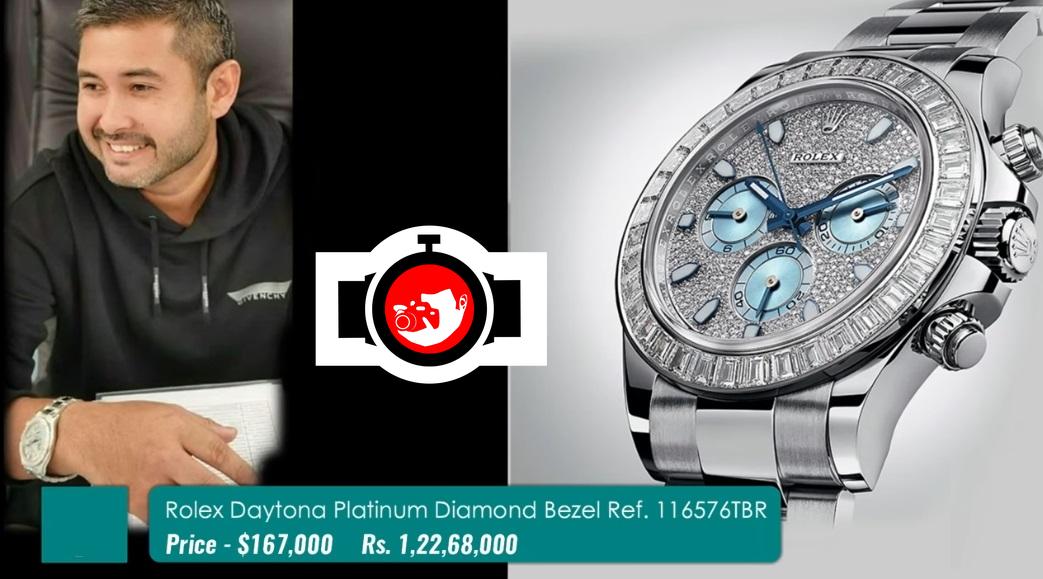 royal Tunku Ismail Ibni Sultan Ibrahim spotted wearing a Rolex 116576TBR