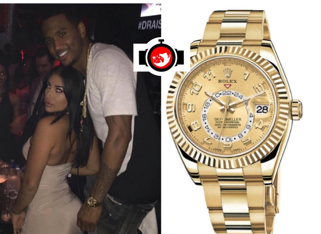 singer Trey Songz spotted wearing a Rolex 